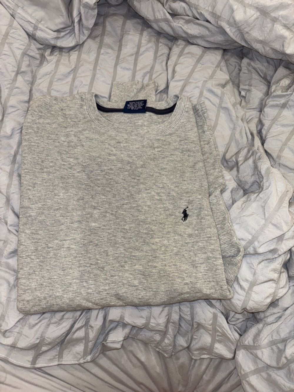 Polo by Ralph Lauren Light Gray Crewneck Sweater long sleeve